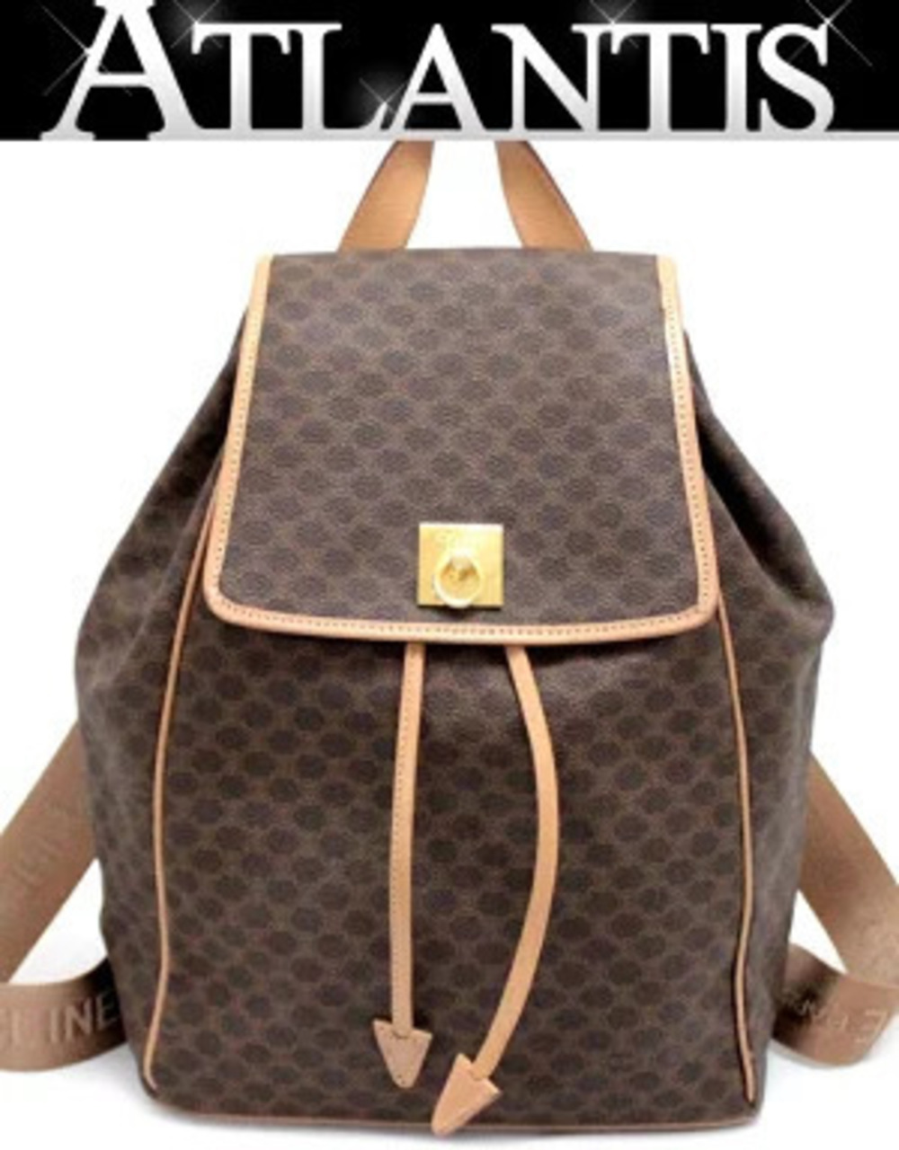 Celine Macadam Backpack Brown Canvas